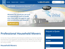 Tablet Screenshot of meyermovers.com